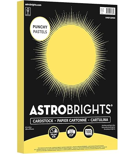 Amazon.com : Astrobrights Punchy Pastel Cardstock, 8.5